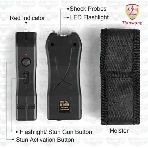 Компактен, но мощен електрошок с LED фенерче 2 в 1 и калъф - Mini Type