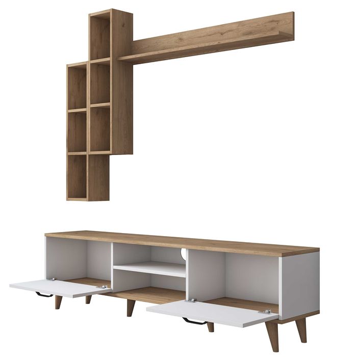 TV комплект Puzzle-home 2593, TV шкаф и два рафта, ПРОМО ЦЕНА !