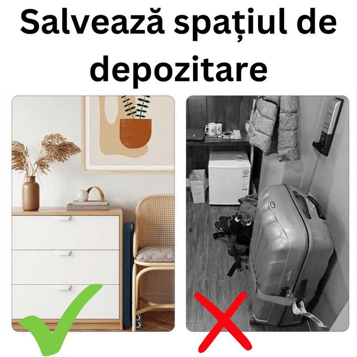 TROLER pliabil Bagaj de CALA, carcasa dura Gri | VERDE | ROZ |Albastru