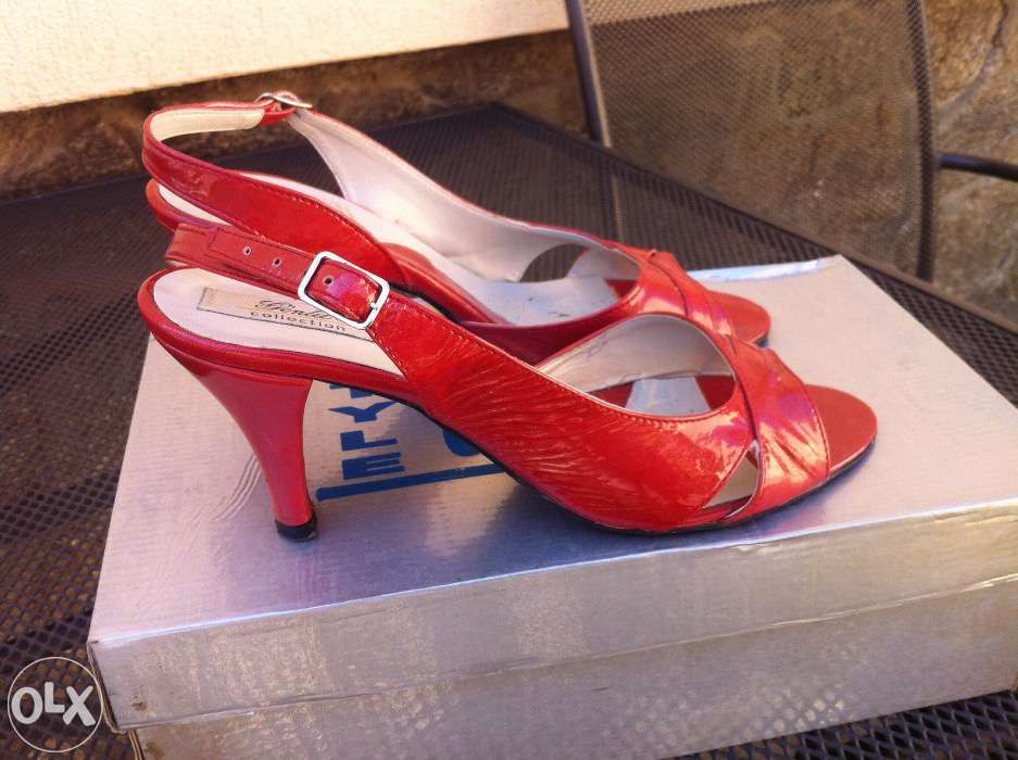 Sandale piele cu toc