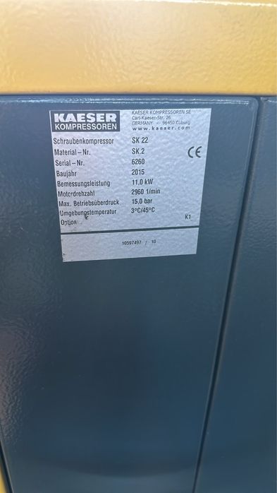 Compresor cu surub 15bar Kaeser SK 22
