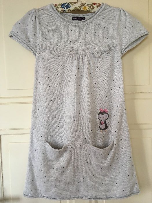 7-8г 4 френски рокли корал дънкова суичъри с цветя 128см