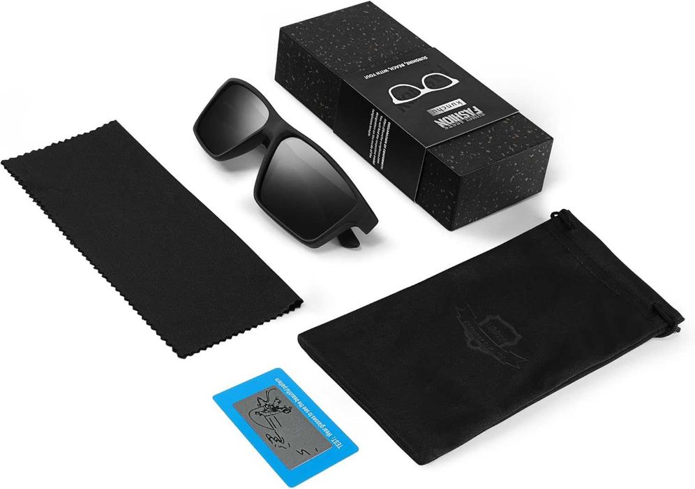 Ochelari de soare Kunchu unisex polarizati protectie UV400 negru