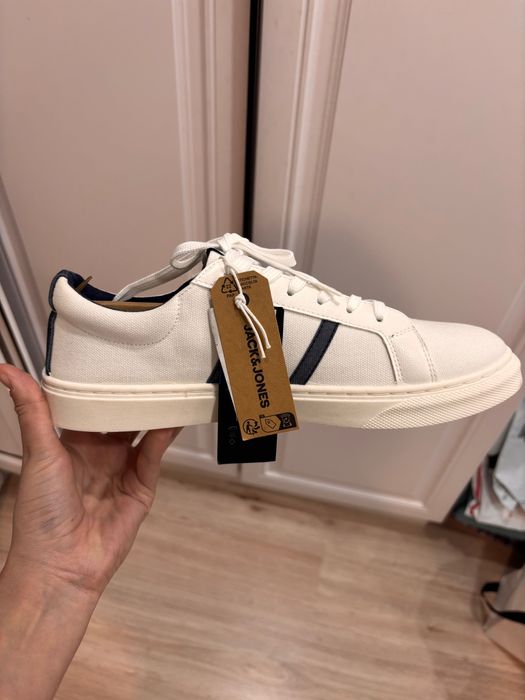 Белые мужские кеды Jack&Jones