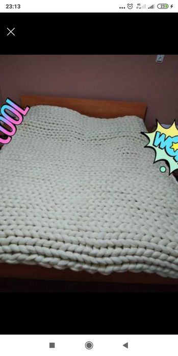 Мериносово одеяло, одеало, декор за коледни снимки 145 лв / 74.13€