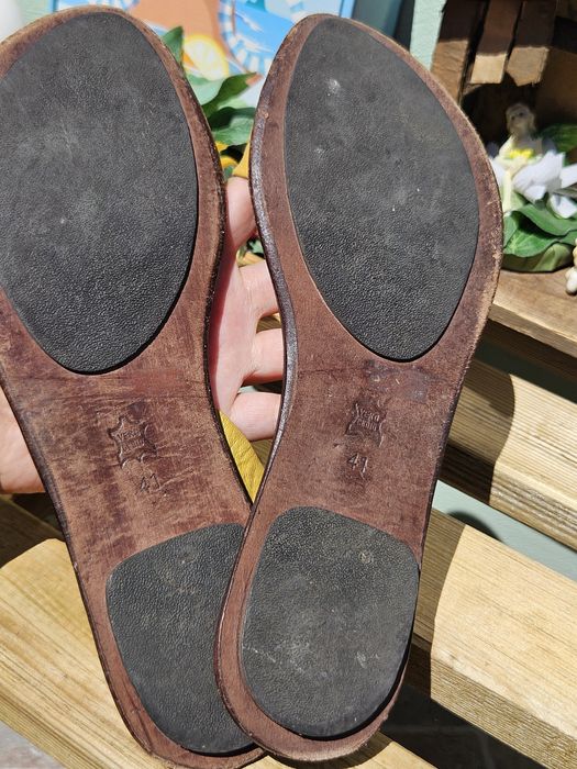 Why Not жълти сандали от кожа N41