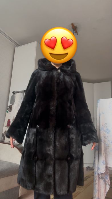 Норковая шуба“черный бриллиант”
