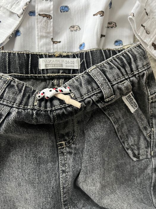 Детски дрехи за близнаци 92 см. дънки и официални ризи