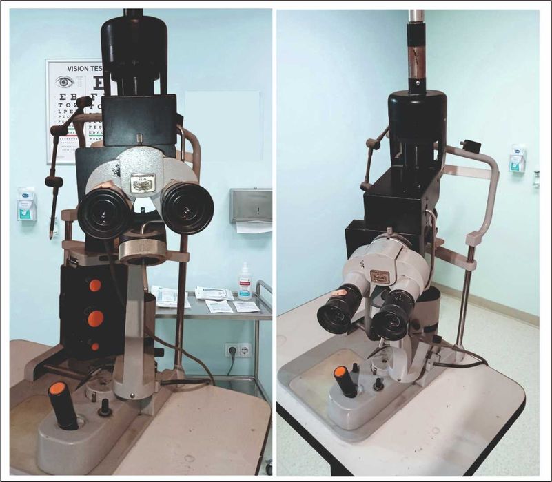 Шпалт-лампа Zeiss 30 SL-M (West Germany) с оригинална маса