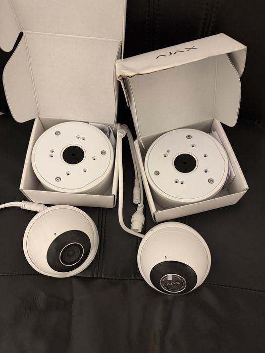 Camera supraveghere IP Dome Ajax TurretCam, 5 MP, 2.8 mm, IR 35 m, microfon, slot card, detectie obiecte prin AI, PoE, alb