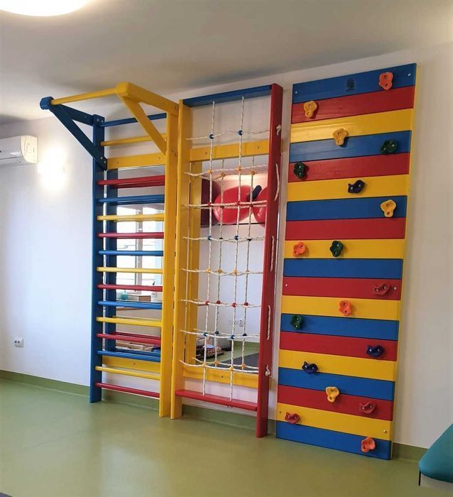 Ansamblu Spalier Gimnastica 215x240 cm, Colorat, model M5321524