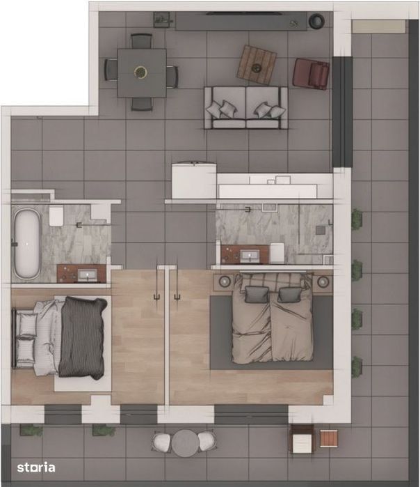 Apartament 3 Camere, 2 Bai, 67mp, Zona Sesul de Sus — fotografia 1