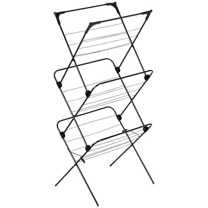 Вертикален сушилник за дрехи на 3 нива/простор за пране 61x58x136 cm