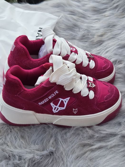 Naked Wolf оригинални дамски сникърси естествена кожа велур нови