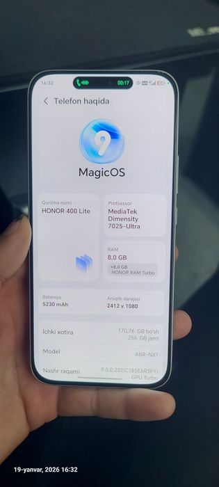 Honor 400 lite  Toshkent