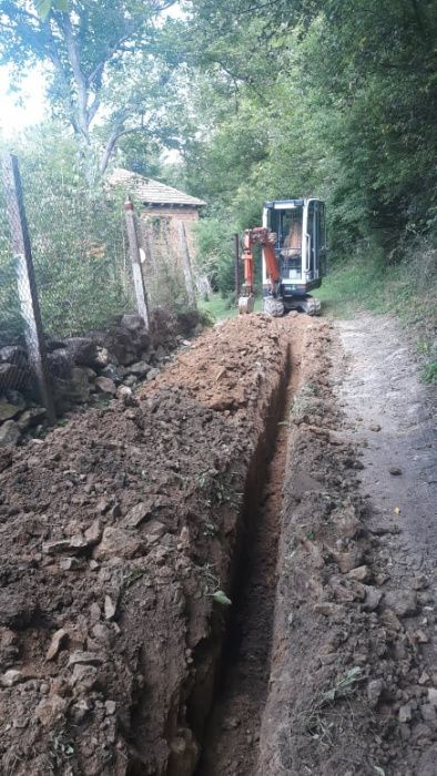 Изкопи с мини багер. Дренаж, водопровод и канализация.