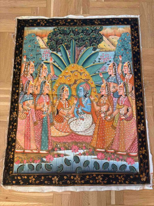 Рисувана коприна_Индия_Сватба