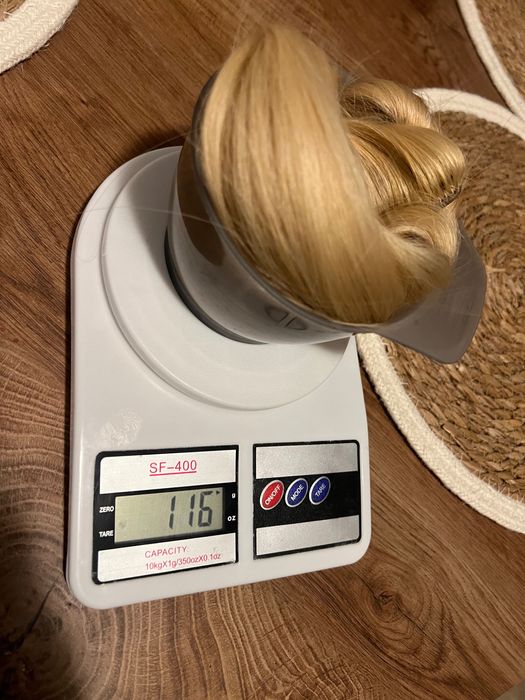 Естествена коса 120 гр руса от един донор