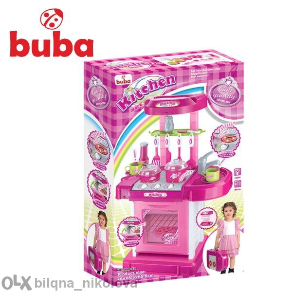 Buba My Kitchen детска кухня розова/червена