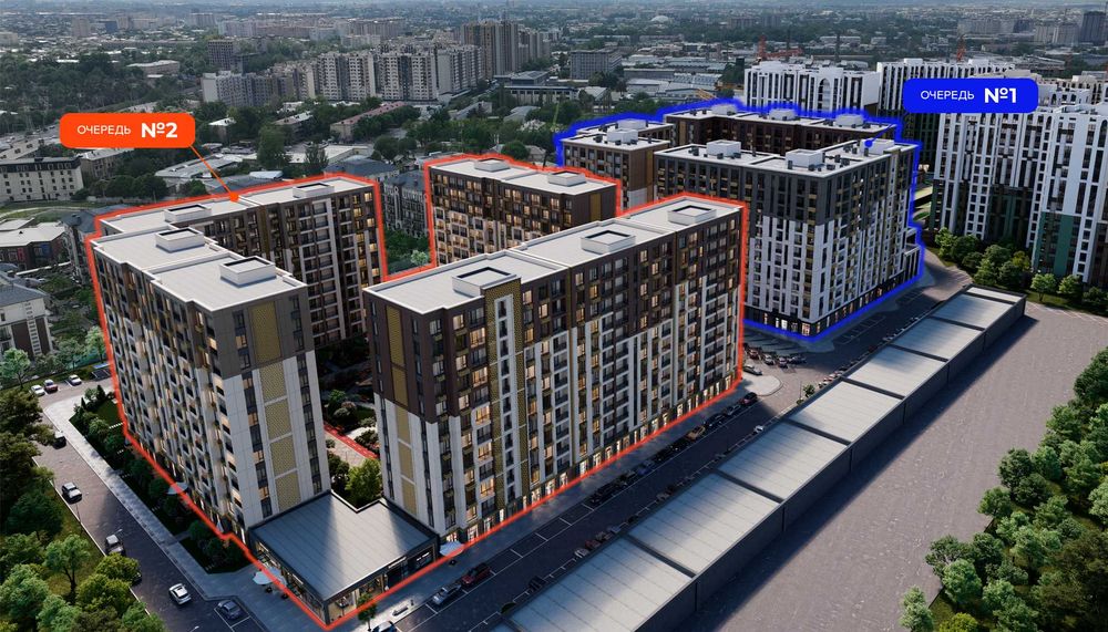 Новостройка, 3х комнатная, Алмазарский, Ипотека (XS)