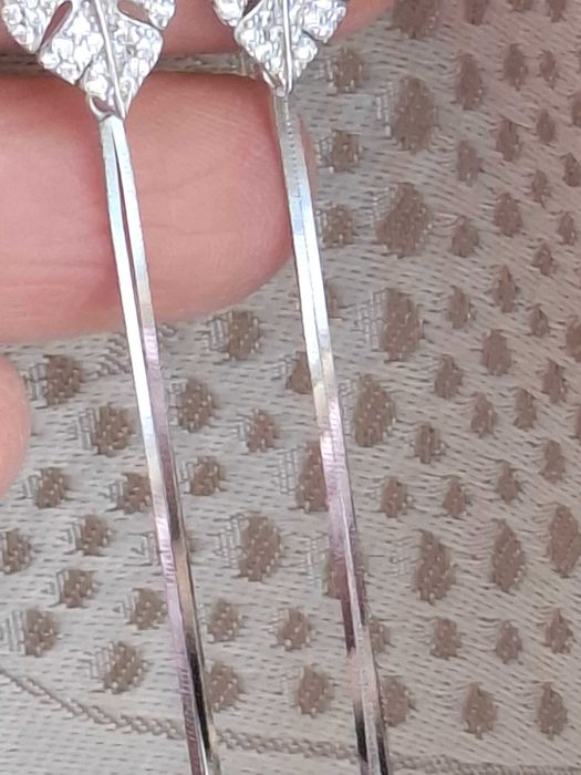 Сребърни висящи обици