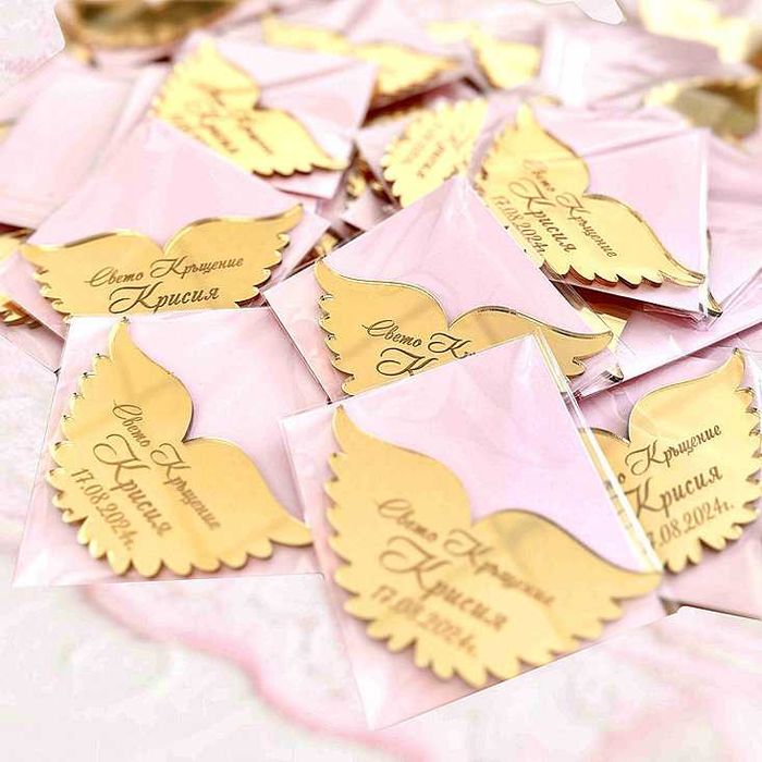 Подаръци за гости за кръщене, Фигурка Ангелче за Кръщене Мече, Криле