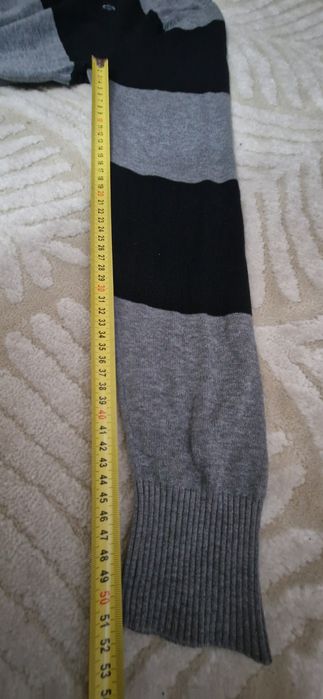 Pulovar bluza gri cu dungi negre