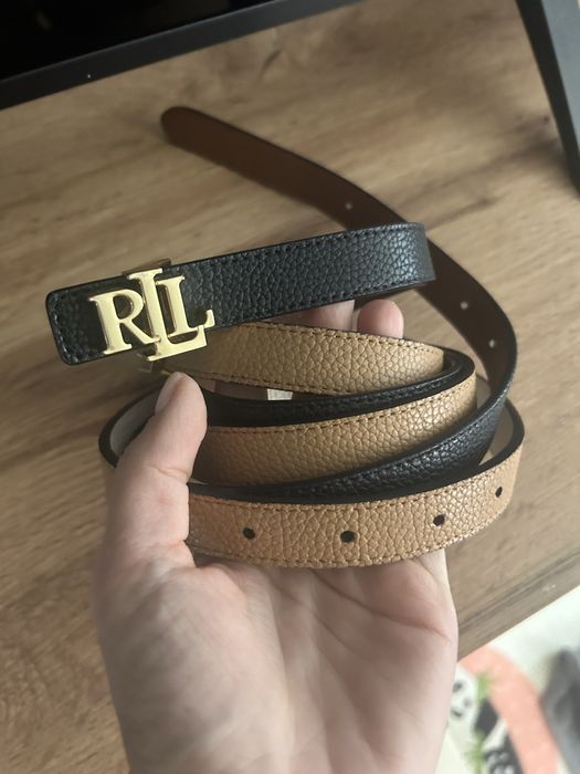 Ralph lauren двулицев кожен колан