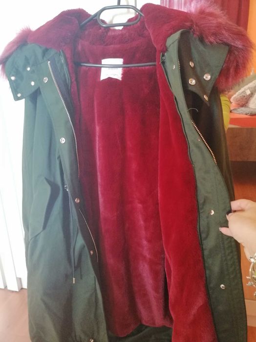 Palton Mango cu blana