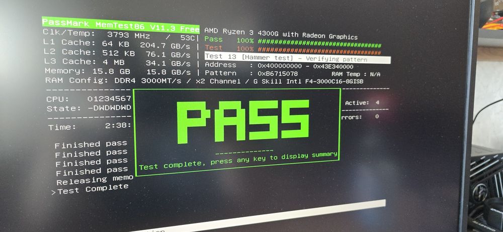 RAM памет DDR4 G-Skill Aegis 2x8GB 16GB 3000Mhz CL16