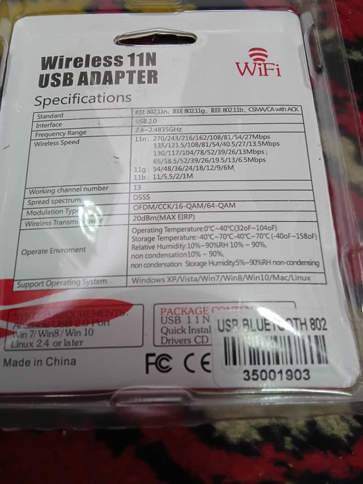 Вайфай wifi адаптер приёмник Wi-Fi с диском