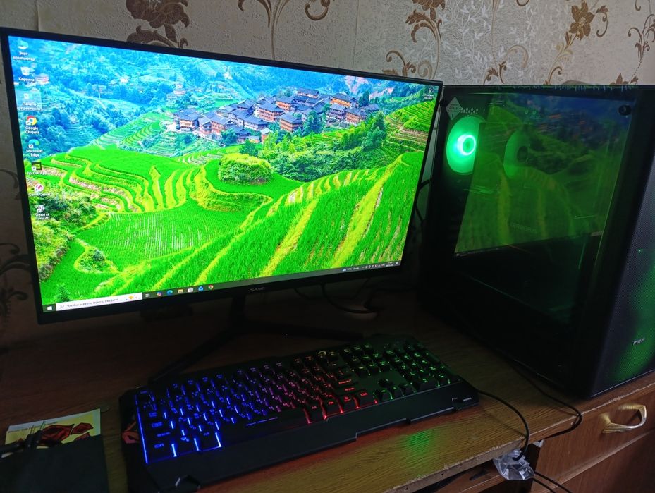 Игровой набор, компьютер в комплекте! SSD, HDD, RAM HyperX.