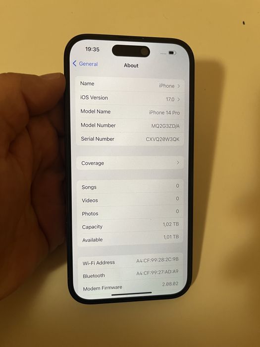 Iphone 14pro 1TB 92% bat