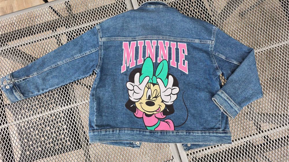Дънково яке Мини Маус H&M 9-10 години - леко уголемено