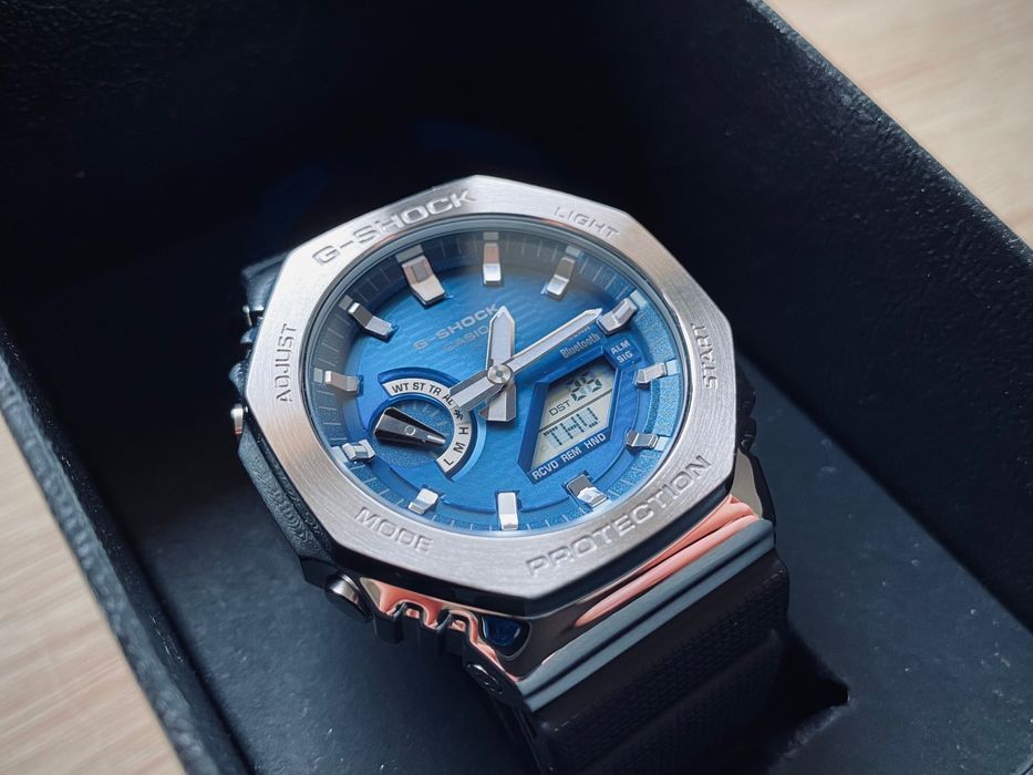 G Shock Casioak GBM 2100 Sky Blue JDM lansat Aug 2025 Bluetooth Solar