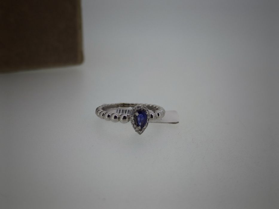 Inel aur 14k 2.55gr diamante naturale și safire (r)