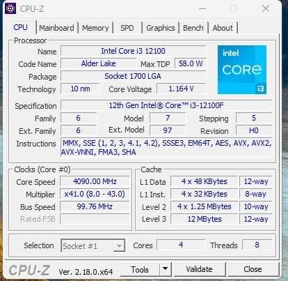 Vand Procesor Intel® Core™ i3-12100F Alder Lake, 3.3GHz, 12MB, fara grafica integrata, Socket 1700
