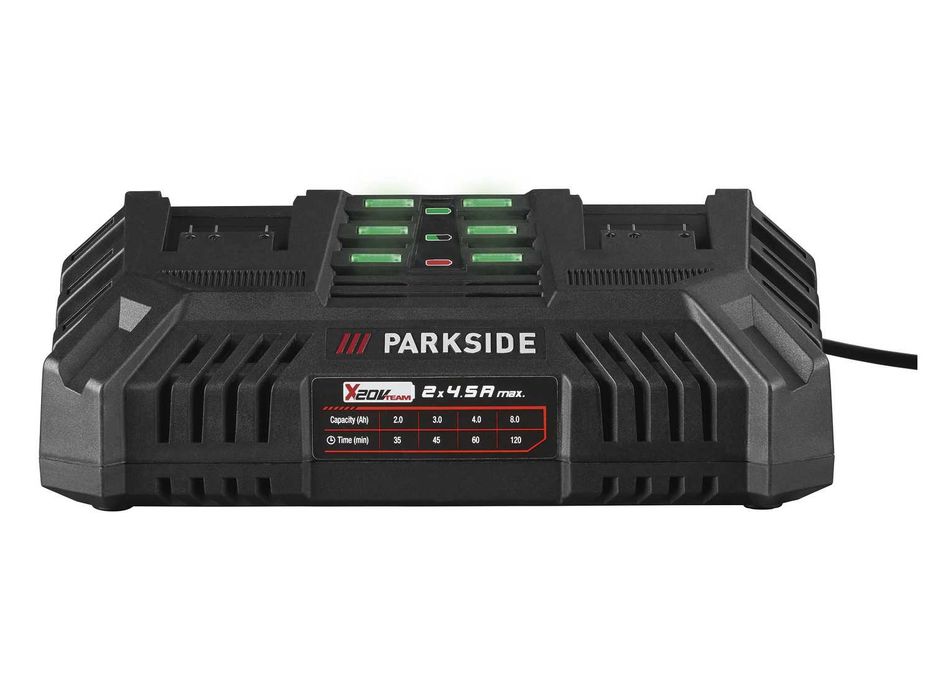 Двойно бързо зарядно Parkside 2 х 4.5 Ah 120W (ново и запечатано )