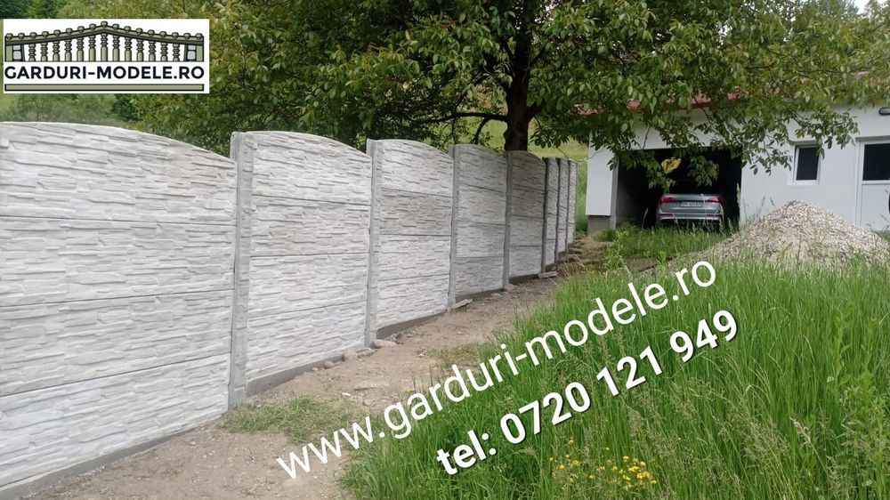 Garduri din placi beton armat.Diverse modele.