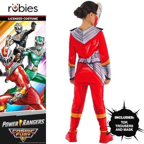 Нов Лицензиран Официален детски костюм Червен Рейнджър Power Rangers