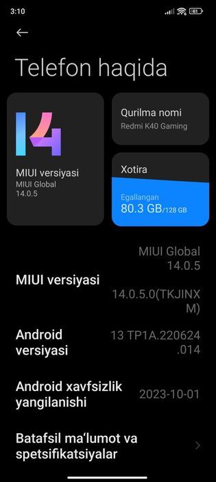 Redmi k40 geming