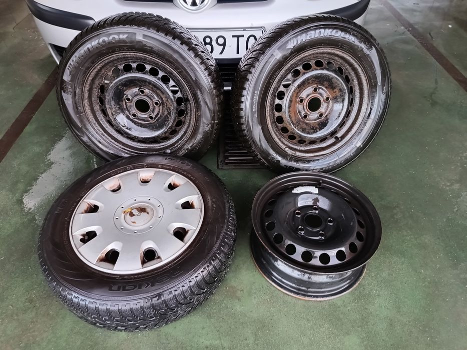 Vw Джанти 15" 5х112 с зимни гуми/Резервна гума