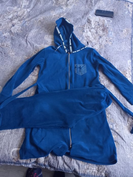 Халат с штанами велюровый