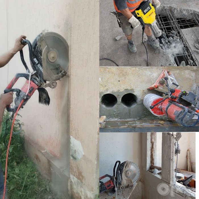 Beton, gisht teshish. Eshik, deraza ochish xizmati.