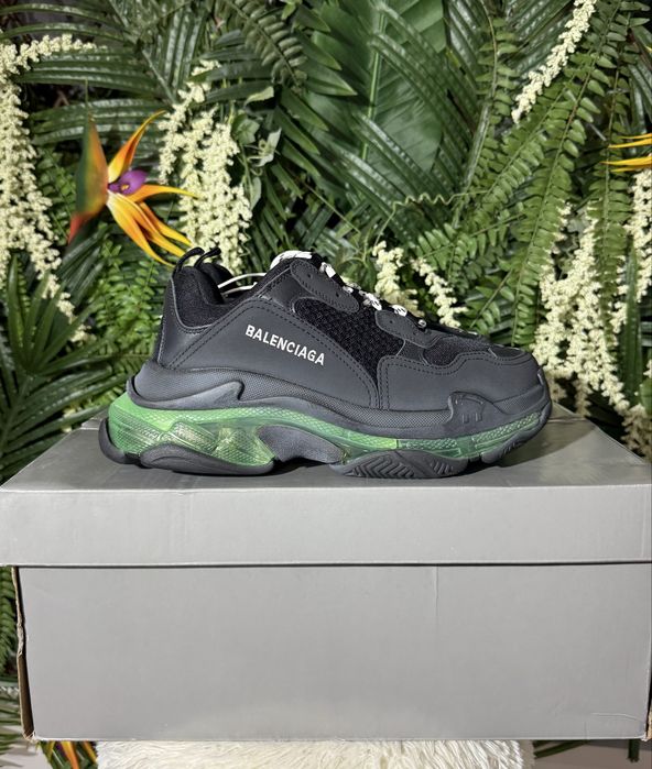Balenciaga Triple S Black Green Sole
