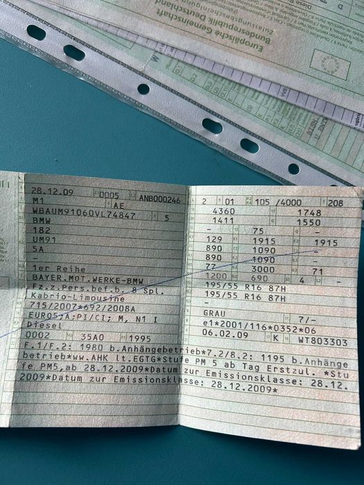 Bmw Seria 1 Cabrio Avariat Motor 2.0 Euro 5 / Acte Germania/160.000 km