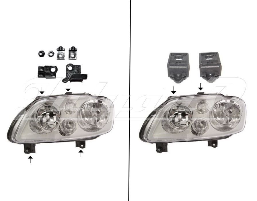 Щипки за закрепване на фар за VW TOURAN - CADDY