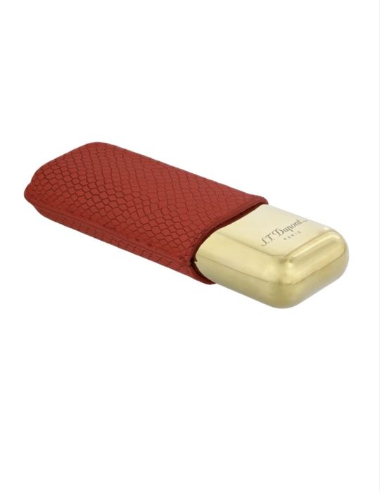 S.T. Dupont Red Leather Dragon Scales – луксозен калъф за пури