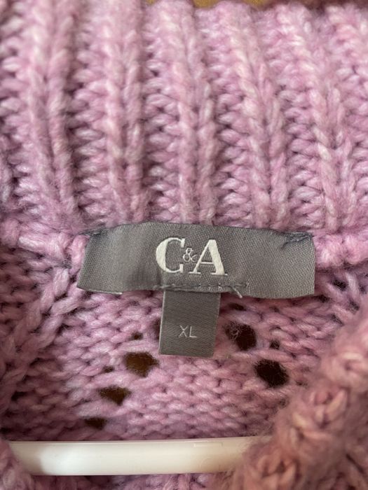 Pulover roz din lana