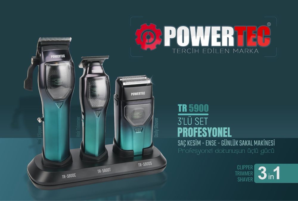 Професионален комплект за подстригване Powertec TR5900 – 3 в 1